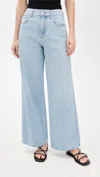 Le Jean Juliette High Waist Ankle Wide Leg Jeans In Blue