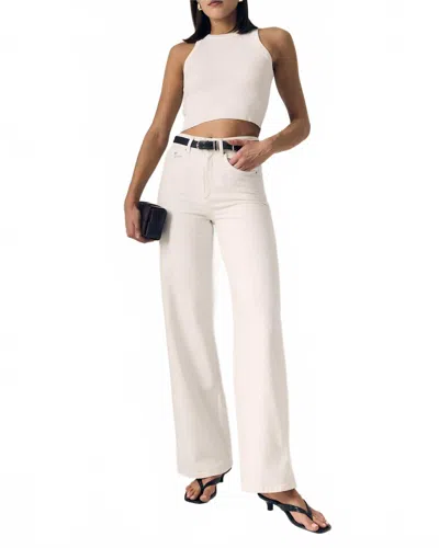 Le Jean Juliette Wide Leg Jeans In White
