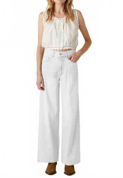 Le Jean Juliette Wide Leg Pants In White