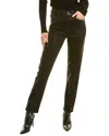 Le Jean Lara Black Coated High-rise Slim Stovepipe Jean In Black