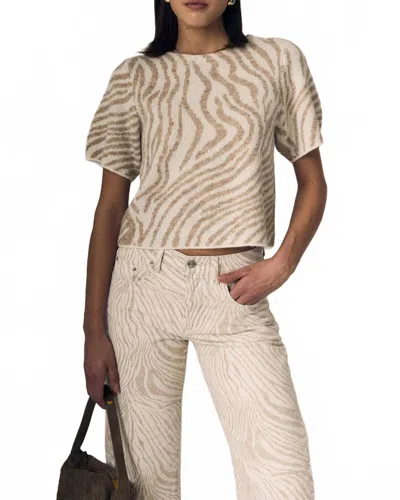 Le Jean Lulu Sweater In Zebra In Brown