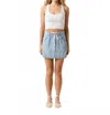 Le Jean Luna Mini Skirt In Cool Blue In Blue