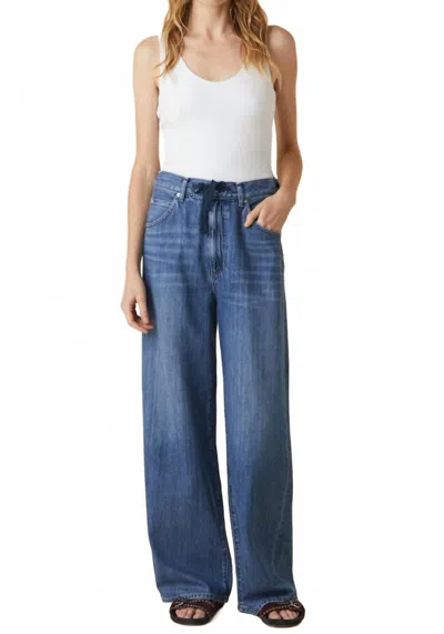 Le Jean Luna Relaxed Wide Leg Pants In Blue