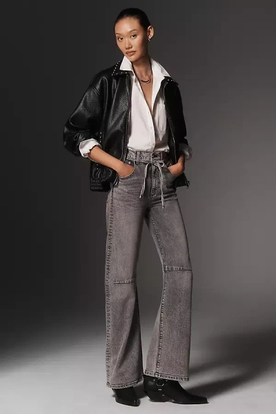 Le Jean Margot High-rise Barrel Jeans In Gray