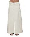 Le Jean Maxi Denim Skirt In Beach House In White