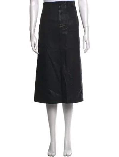 Pre-owned Le Jean Midi Length Skirt In Black