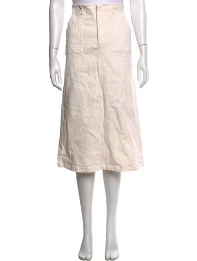 Pre-owned Le Jean Midi Length Skirt In Neutrals