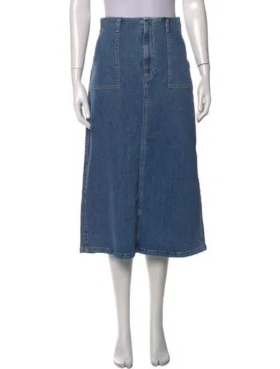 Pre-owned Le Jean Midi Length Skirt W/ Tags In Blue