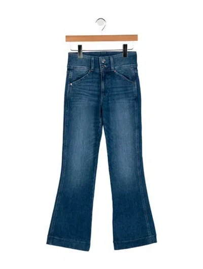 Pre-owned Le Jean Mid-rise Flared Jeans In Blue