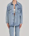 Le Jean Mimi Overshirt In Blue In Blue