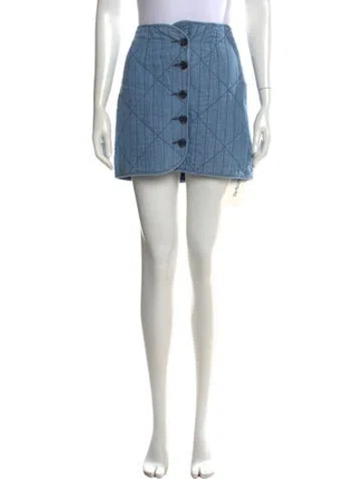 Pre-owned Le Jean Mini Skirt In Blue