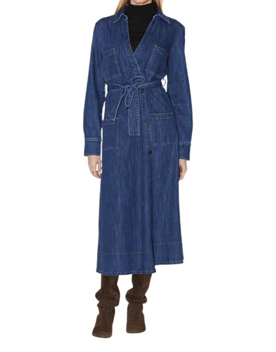 Le Jean Misty Denim Dress In Dark Blue