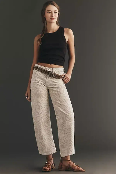 Le Jean Nomad Ankle Mid-rise Tapered Jeans In Neutral