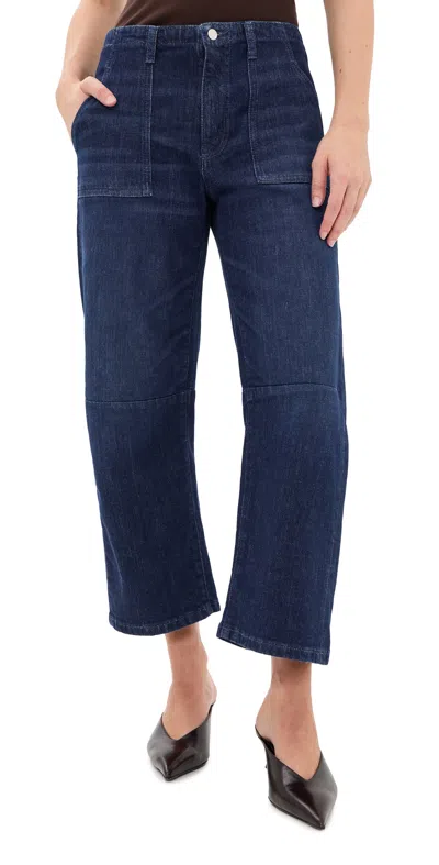 Le Jean Petite Utility Soft Barrel Jeans Zoe In Blue