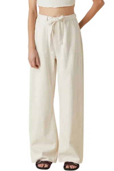 Le Jean Rory Relaxed Barrel Jean In Bone In Neutral