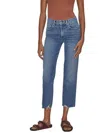 Le Jean Sabine Ankle Straight Jeans In Rolling Hills In Multi