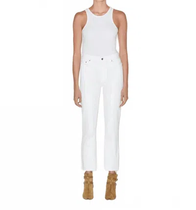 LE JEAN SABINE STRAIGHT ANKLE JEAN IN WHITE