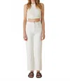 Le Jean Sabine Straight Anks In White In White