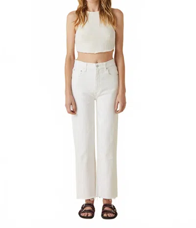 Le Jean Sabine Straight Anks In White