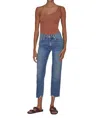 Le Jean Sabine Ankle Straight Jeans In Rolling Hills In Multi