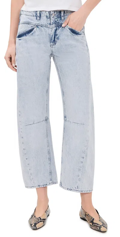 Le Jean Selena Crop Jeans Wild And Free In Blue