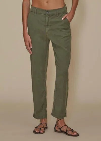 Le Jean Sloane Slim Fit Trousers In Olive Green