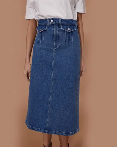 Le Jean Stardust Skirt In Marina