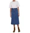 Le Jean Stardust Skirt Marina In Indigo Denim In Multi