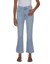 Le Jean Stella Crop Flare Ice Breaker In Denim Light Blue