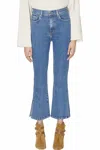 Le Jean Stella Crop Flare Jean In Desert In Beige