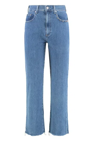 Le Jean Straight Leg Jeans With Slightly Flared Hem In Blue