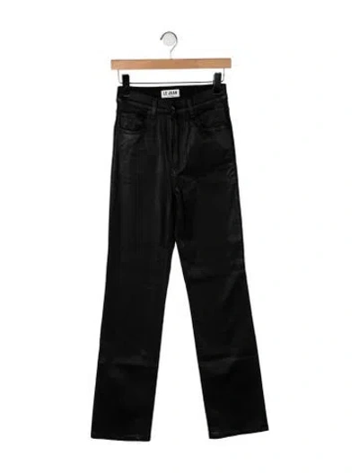 Pre-owned Le Jean Straight Leg Pants In Black