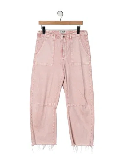 Pre-owned Le Jean Straight Leg Pants In Pink