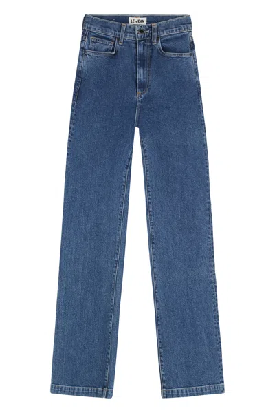 Le Jean Straight-leg Cotton Jeans In Blue