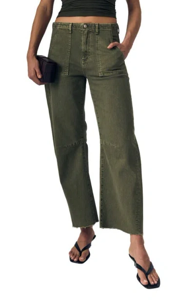 Le Jean Utility Barrel Leg Jeans In Green