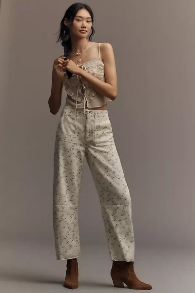 Le Jean Utility High-rise Soft Barrel Jeans In Neutral