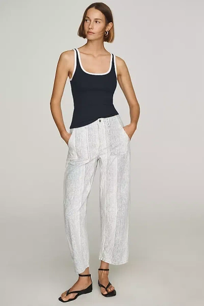 Le Jean Utility High-rise Barrel Jeans In White