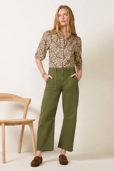 Le Jean Utility Soft Barrel Jean In Green