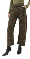 Le Jean Utility Soft Barrel Jeans Dark Leopard In Dark Leopard