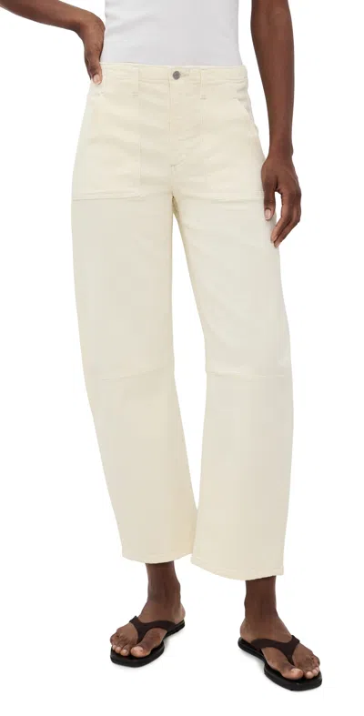 Le Jean Utility Soft Barrel Jeans Lemon Yellow In Neutral