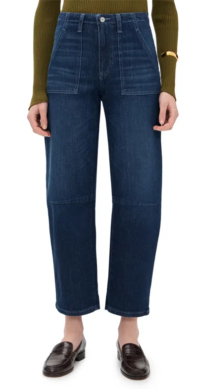 Le Jean Utility Soft Barrel Jeans Zoe In Blue