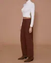 Le Jean Utility Soft Barrel Pants In Autumn Brown In Multi