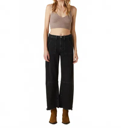 Le Jean Utility Soft Barrel Pants In Fade To Black