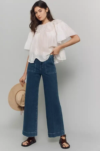 Le Jean Utility Trouser High-rise Wide-leg Jeans In Blue