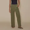 Le Jean Colette Patch Pocket Ankle Pants In Green