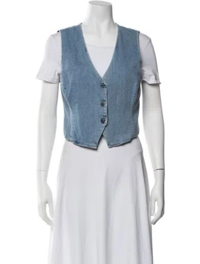 Pre-owned Le Jean Vest In Blue