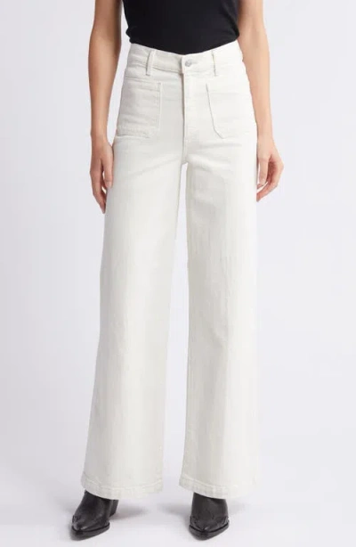 Le Jean Virginia High Waist Wide Leg Jeans In Bone