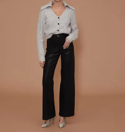 Le Jean Virginia Wide Leg Jean In Black Coated