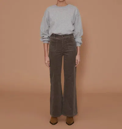 Le Jean Virginia Wide Leg Jeans In Sandwashed Dust In Multi