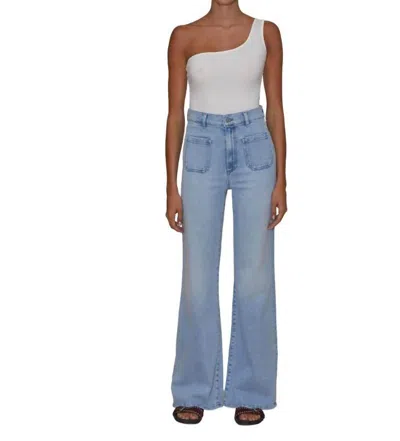 Le Jean Virginia Wideleg Ice Breaker In Light Denim In Blue